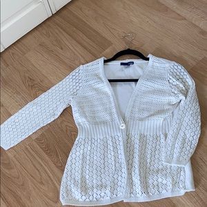 Crochet cardigan.